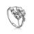 Bright Crystal Double Shank Ring, Ring Size: 5.5 / 16, image 
