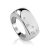Chunky Silver Ring With Crystals, Ring Size: 6.5 / 17, image 