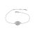 Sterling Silver Bracelet With Crystal The Enigma Collection, Length: 19, image 