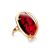Bright Red Amber Cocktail Ring The Elegy, Ring Size: 5.5 / 16, image 