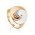 Two Toned Gold Crystal Ring, Ring Size: 9.5 / 19.5, image 