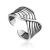 Chic Twisted Design Silver Ring The Liquid, Ring Size: Adjustable, image 