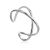 Criss Cross Design Silver Ring The ICONIC, Ring Size: Adjustable, image 