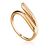 Trendy 14K Gold Open Ring, Ring Size: 8.5 / 18.5, image 