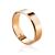 Wide Shank Golden Band Ring, Ring Size: 6.5 / 17, image 