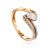 Ultra Feminine Gold Crystal Ring, Ring Size: 8.5 / 18.5, image 