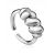 Chic Silver Adjustable Ring The Liquid, Ring Size: Adjustable, image 