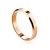 High Polished Stone Less Golden Ring, Ring Size: 6.5 / 17, image 