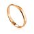 Glossy Stoneless Golden Ring, Ring Size: 7 / 17.5, image 