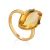 Chic Gold Citrine Ring, Ring Size: 9 / 19, image 