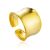 Gorgeous Gold-Plated Silver Ring With Brushed Finish The Liquid, Ring Size: Adjustable, image 