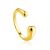 Gorgeous Gold-Plated Silver Ring The Liquid, Ring Size: Adjustable, image 