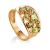 Golden Chrysolite Band Ring, Ring Size: 6.5 / 17, image 