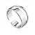 Double Shank Silver Ring The Liquid, Ring Size: Adjustable, image 