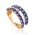 Fabulous Gold Tanzanite Band Ring, Ring Size: 8.5 / 18.5, image 