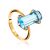 Chic Gold Topaz Diamond Ring, Ring Size: 8.5 / 18.5, image 
