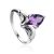 Exquisite Silver Amethyst Ring, Ring Size: 5.5 / 16, image 