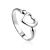 Heart Shaped Silver Ring The Liquid, Ring Size: 5.5 / 16, image 