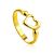 Heart Shaped Gilded Silver Ring The Liquid, Ring Size: 6 / 16.5, image 