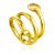 Designer Gold-Plated Silver Belt Shaped Ring The ICONIC, Ring Size: Adjustable, image 
