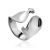 Glossy Silver Adjustable Ring The Liquid, Ring Size: Adjustable, image 