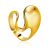 Fabulous Contemporary Gold Plated Silver Ring The Liquid, Ring Size: Adjustable, image 