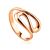 Rose Gold Plated Silver Ring The Liquid, Ring Size: 5.5 / 16, image 