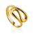 Glossy Gilded Silver Ring The Liquid, Ring Size: 5.5 / 16, image 