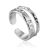 Textured Silver Adjustable Ring The Liquid, Ring Size: Adjustable, image 