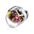 Murano Glass Cocktail Ring With Silver Frog Detail, Ring Size: 8 / 18, image 