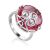 Lustrous Pinkish Crystal Ring, Ring Size: 6 / 16.5, image 