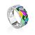 Mix Color Enamel Band Ring With Crystals, Ring Size: 6.5 / 17, image 