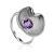 Chic Silver Amethyst Ring, Ring Size: 9.5 / 19.5, image 