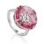 Dazzling Pink Crystal Ring, Ring Size: 6.5 / 17, image 