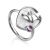 Designer Silver Amethyst Ring, Ring Size: 8.5 / 18.5, image 