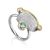 Designer Silver Topaz Ring With Crystals, Ring Size: 8 / 18, image 