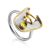 Futuristic Design Silver Chrysolite Ring, Ring Size: 6.5 / 17, image 