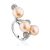 Designer Silver Pearl Adjustable Ring, Ring Size: 6.5 / 17, image 