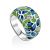 Mix Color Enamel Floral Ring, Ring Size: 8 / 18, image 
