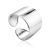 Bold Silver Stoneless Ring The ICONIC, Ring Size: Adjustable, image 
