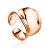 Statement Rose Plated Silver Ring The Liquid, Ring Size: Adjustable, image 