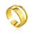 Trendy Gilded Silver Double Shank Ring The Liquid, Ring Size: Adjustable, image 