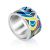Multicolor Enamel Band Ring, Ring Size: 9 / 19, image 