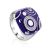 Fabulous Purple Enamel Signet Ring, Ring Size: 8 / 18, image 