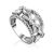 Fashionable Silver Crystal Ring, Ring Size: 6 / 16.5, image 