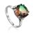 Fabulous Silver Ring With Chameleon Colored Quartz Centerstone, Ring Size: 7 / 17.5, image 