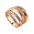 Voluminous Gilded Silver Highway Ring With Crystal Rows, Ring Size: 9 / 19, image 