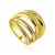 Bold Gilded Silver Crystal Ring, Ring Size: 8 / 18, image 