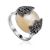 Chic Silver Ring With Nacre And Marcasites The Lace, Ring Size: 8 / 18, image 