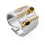 Bold Textured Silver Ring With Smoky Quartz, Ring Size: Adjustable, image 